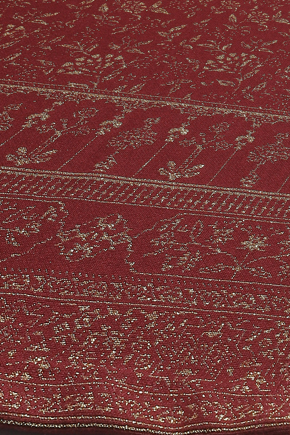 Maroon Acrylic Straight Suit Set image number 7