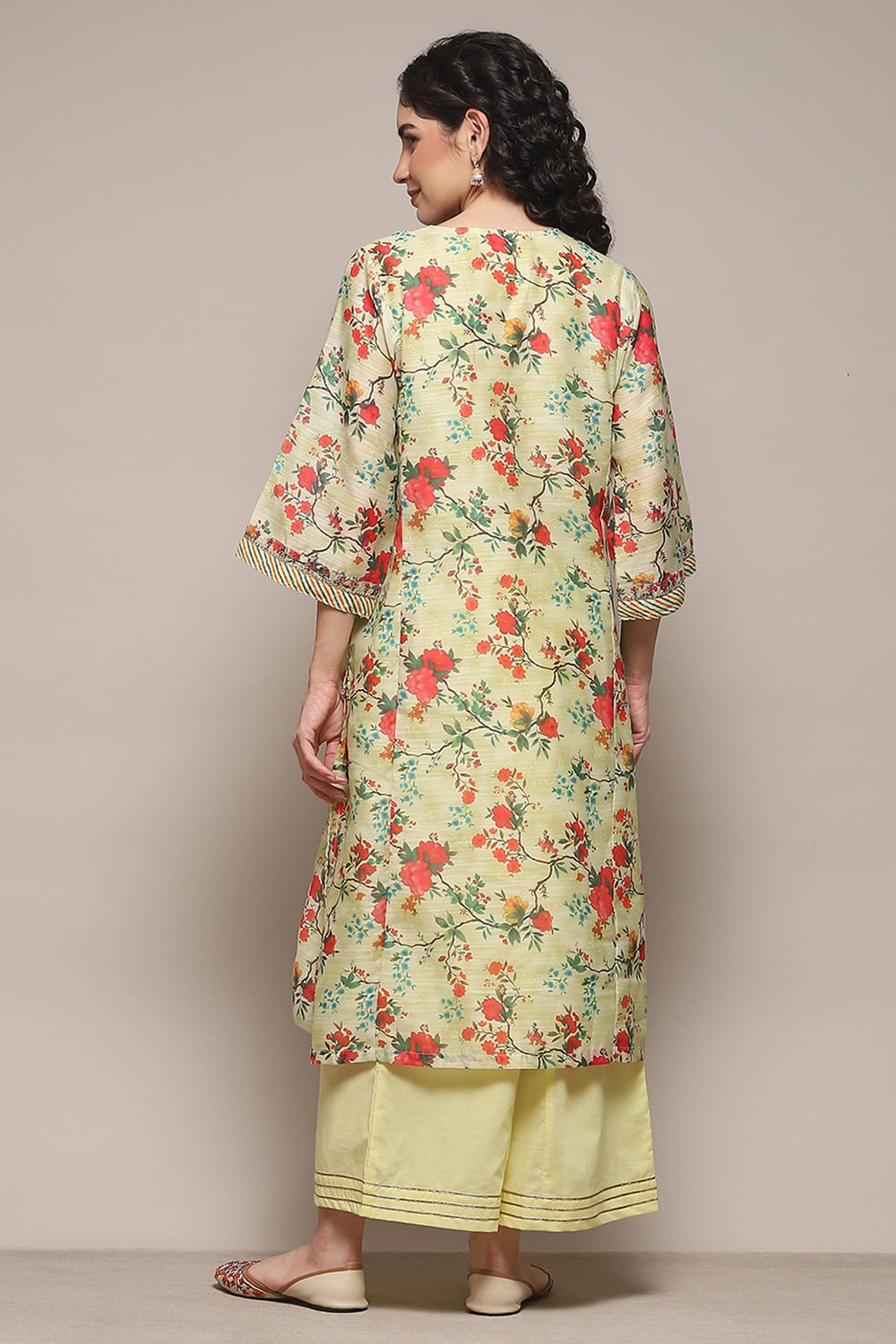 Pink & Purple Cotton Blend Kalidar Kurta Palazzo Suit Set image number 5