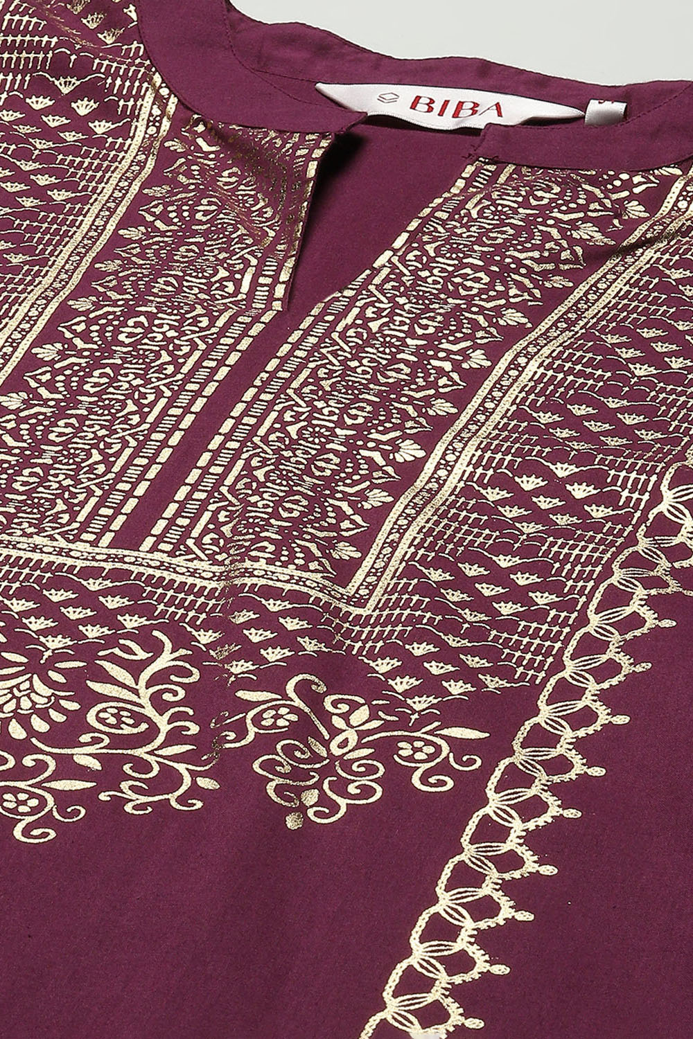 Deep Red Cambric Relaxed Kurta Palazzo Suit Set image number 1