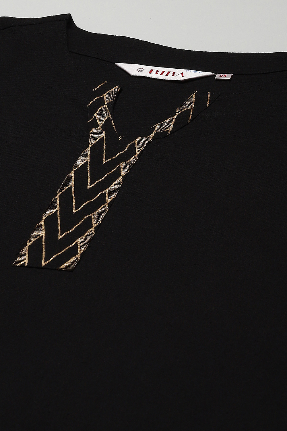 Black Cotton Blend Relaxed Kurta Palazzo Suit Set image number 1