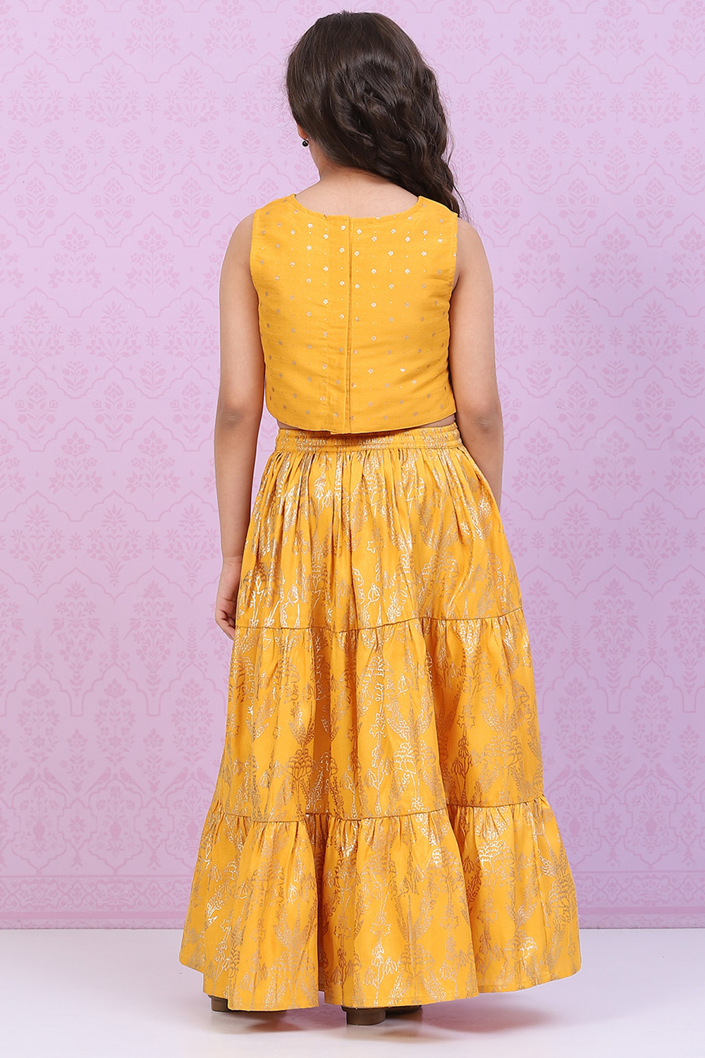 Blue Art Silk Lehenga Set image number 4