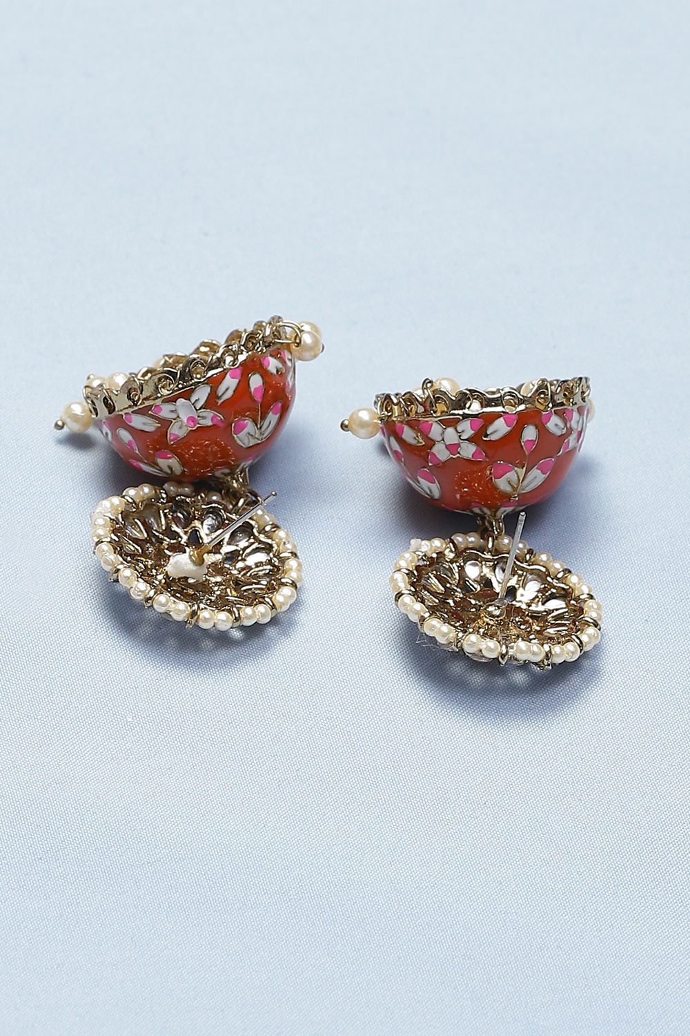 Red Alloy Earrings image number 2