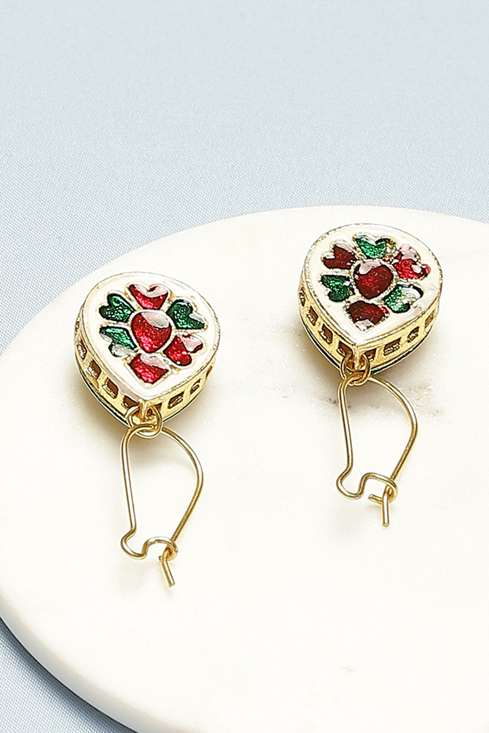 Gold Brass Earrings image number 2