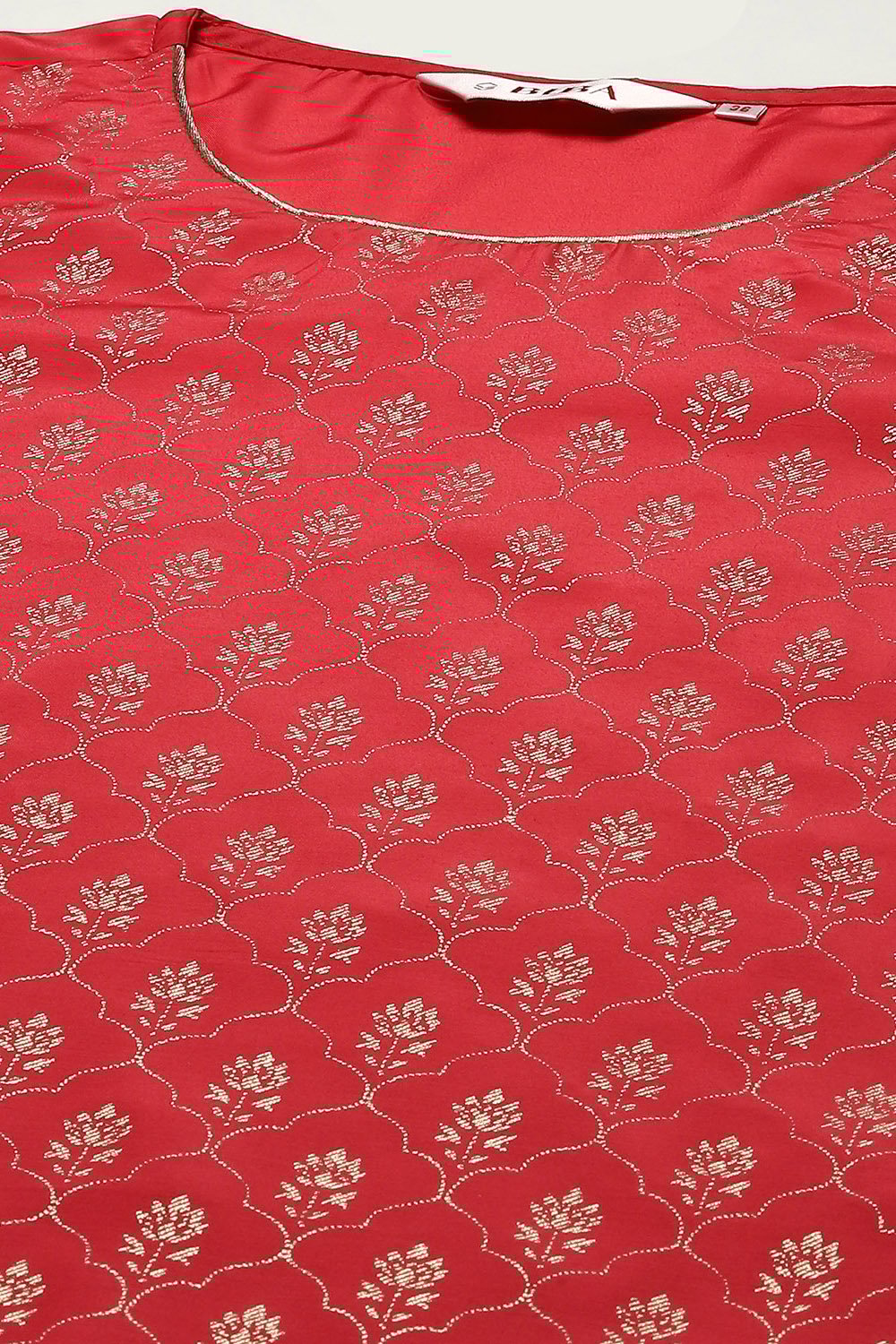 Dark Navy Art Silk Straight Kurta Slim Pants Suit Set image number 1