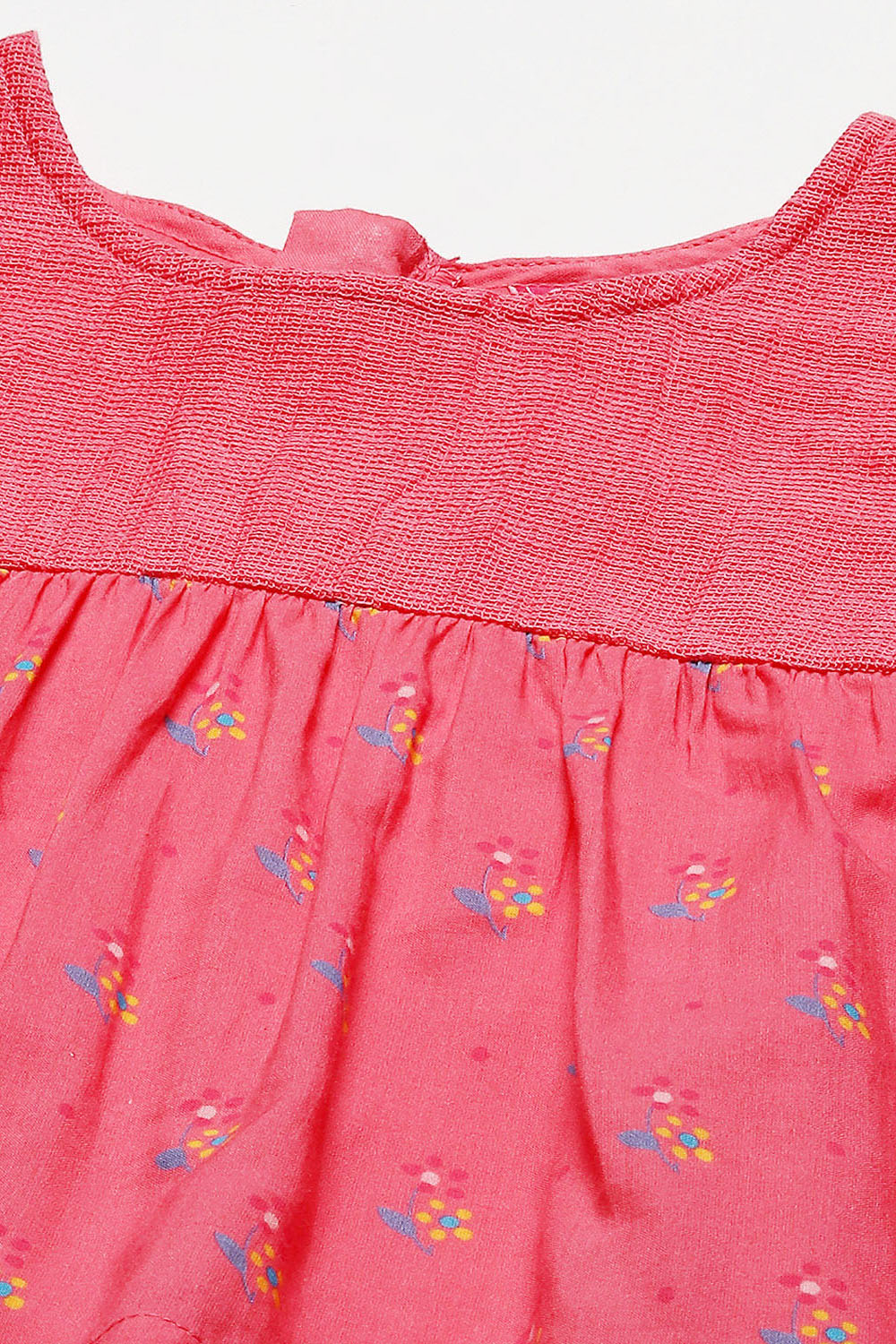 Pink Cotton Straight Printed Kurta Set image number 1