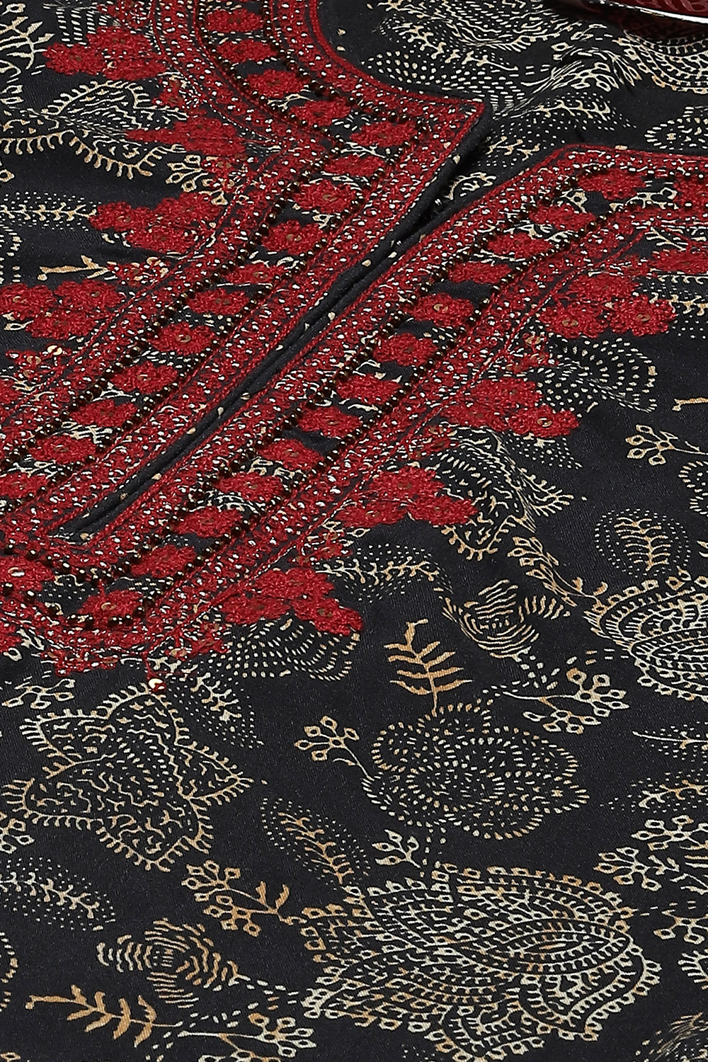 Green Rayon Straight Printed Kurta image number 1