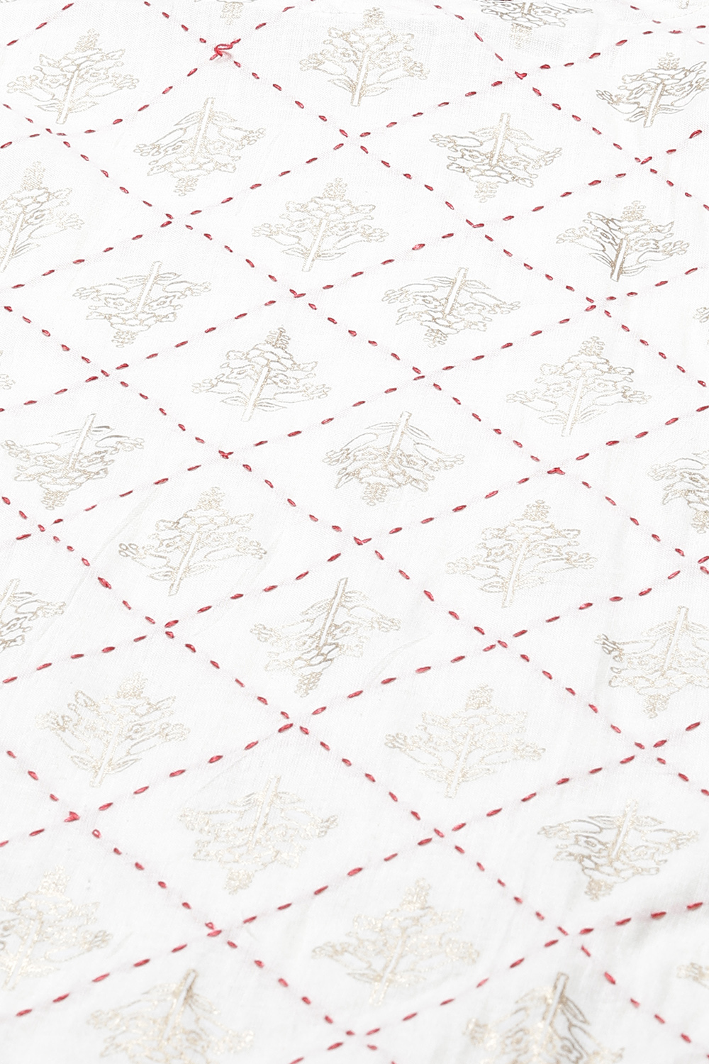 Maroon Cotton Machine Embroidered Unstitched Suit Set image number 1