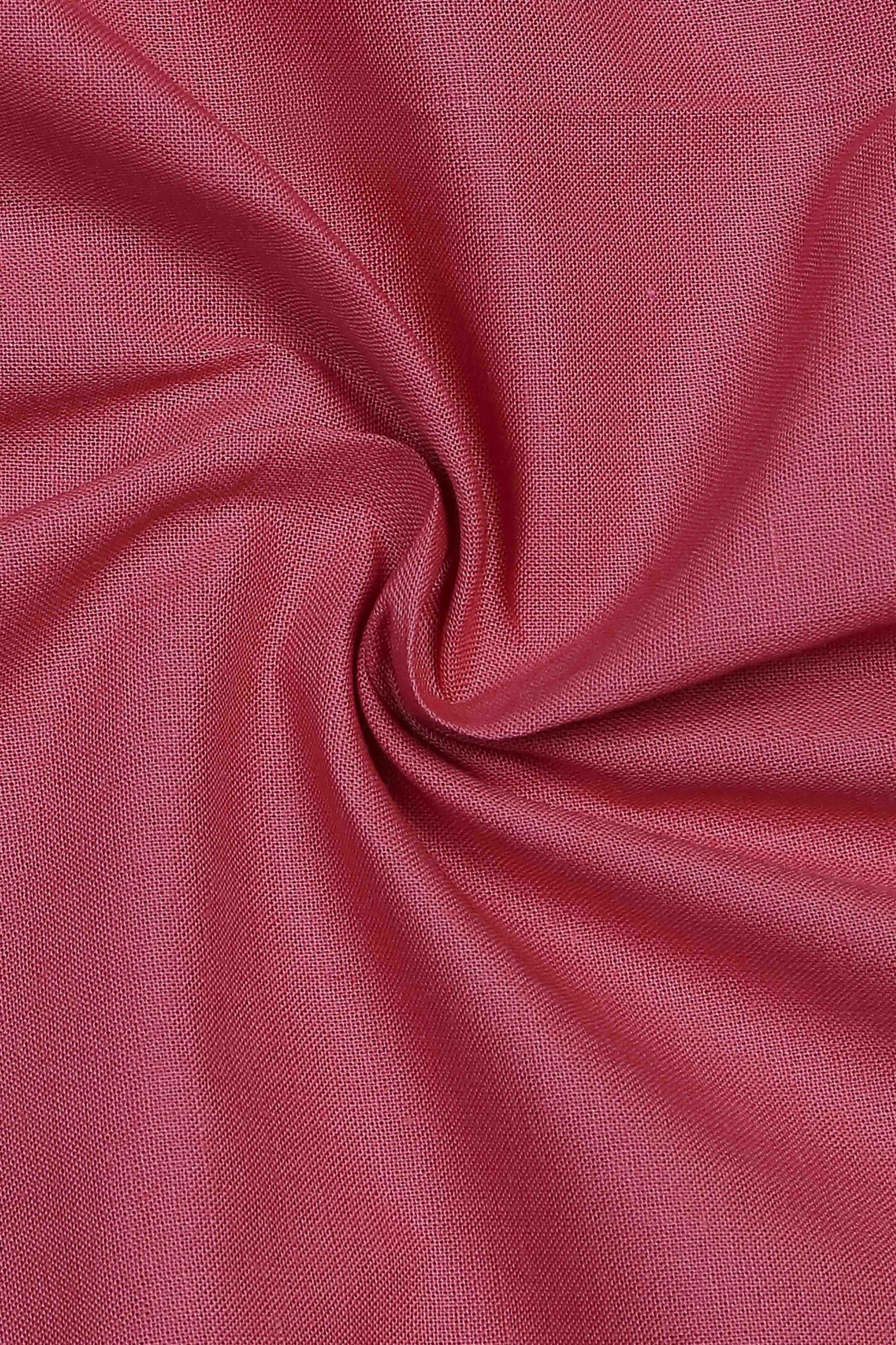 Pink Cotton Jamdani Unstitched Suit Set image number 2