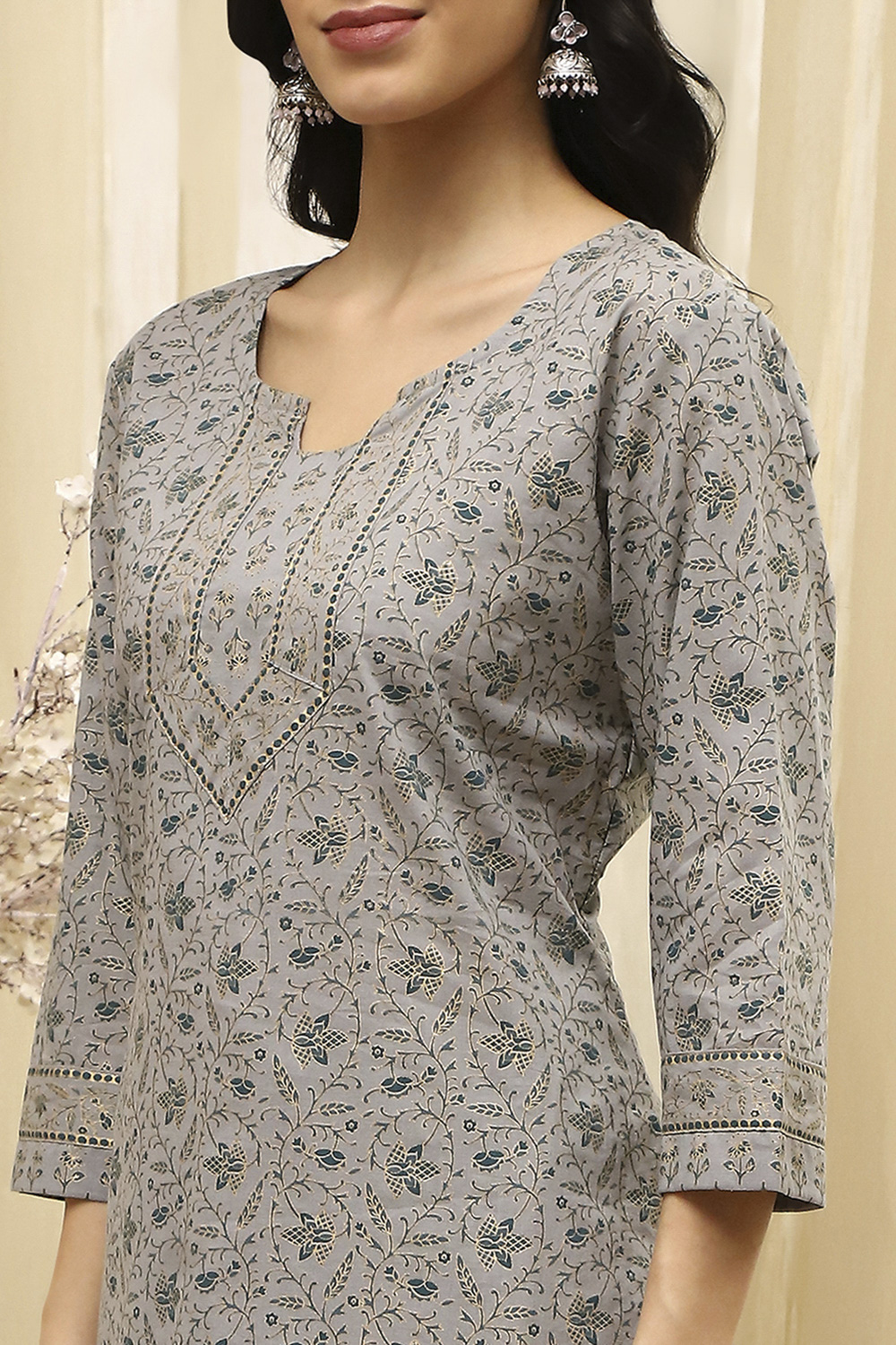 Assorted Cotton Hand Block Print Unstitched Suit Set image number 2