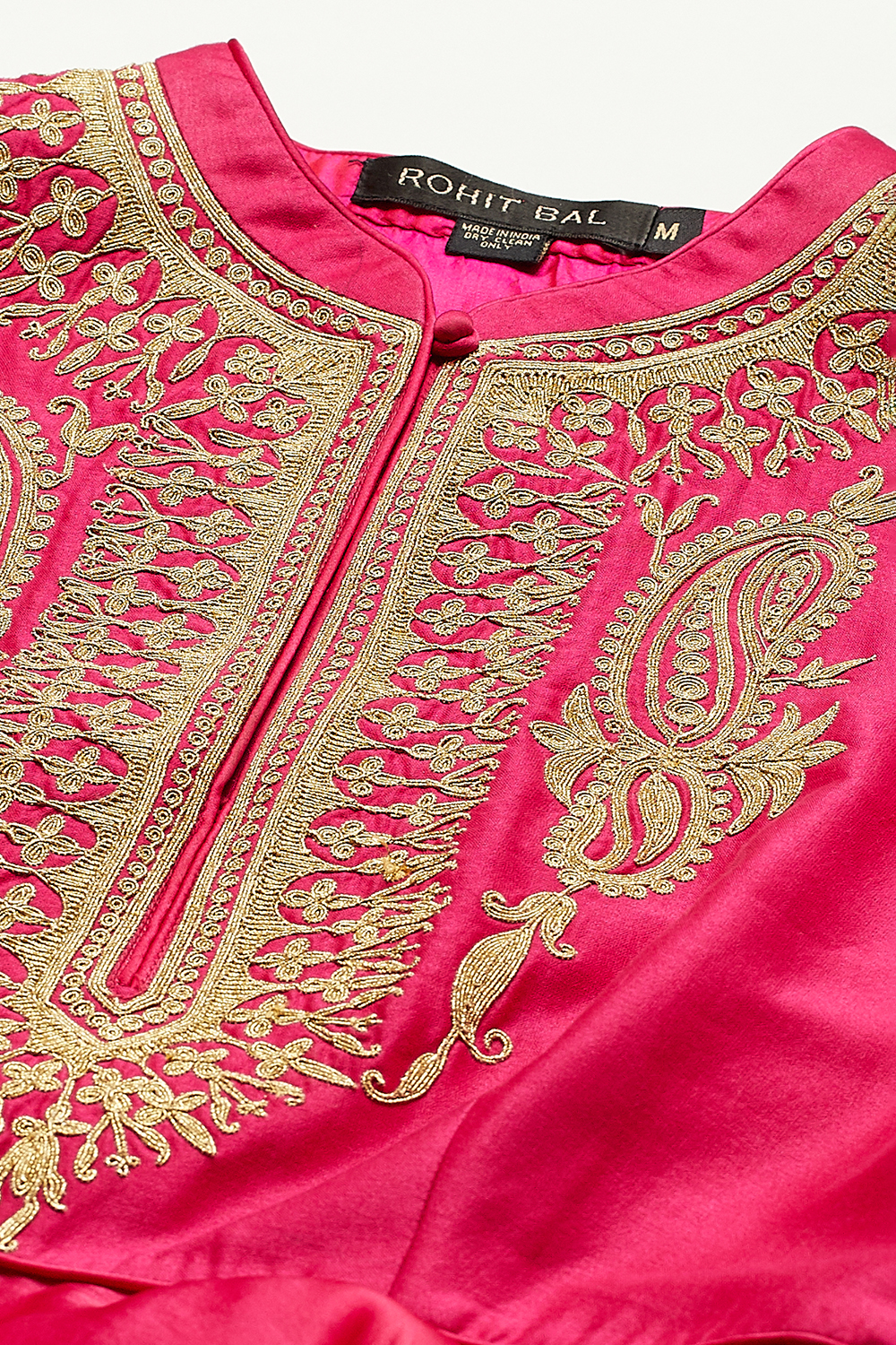 Rohit Bal Yellow Cotton Silk Anarkali image number 1