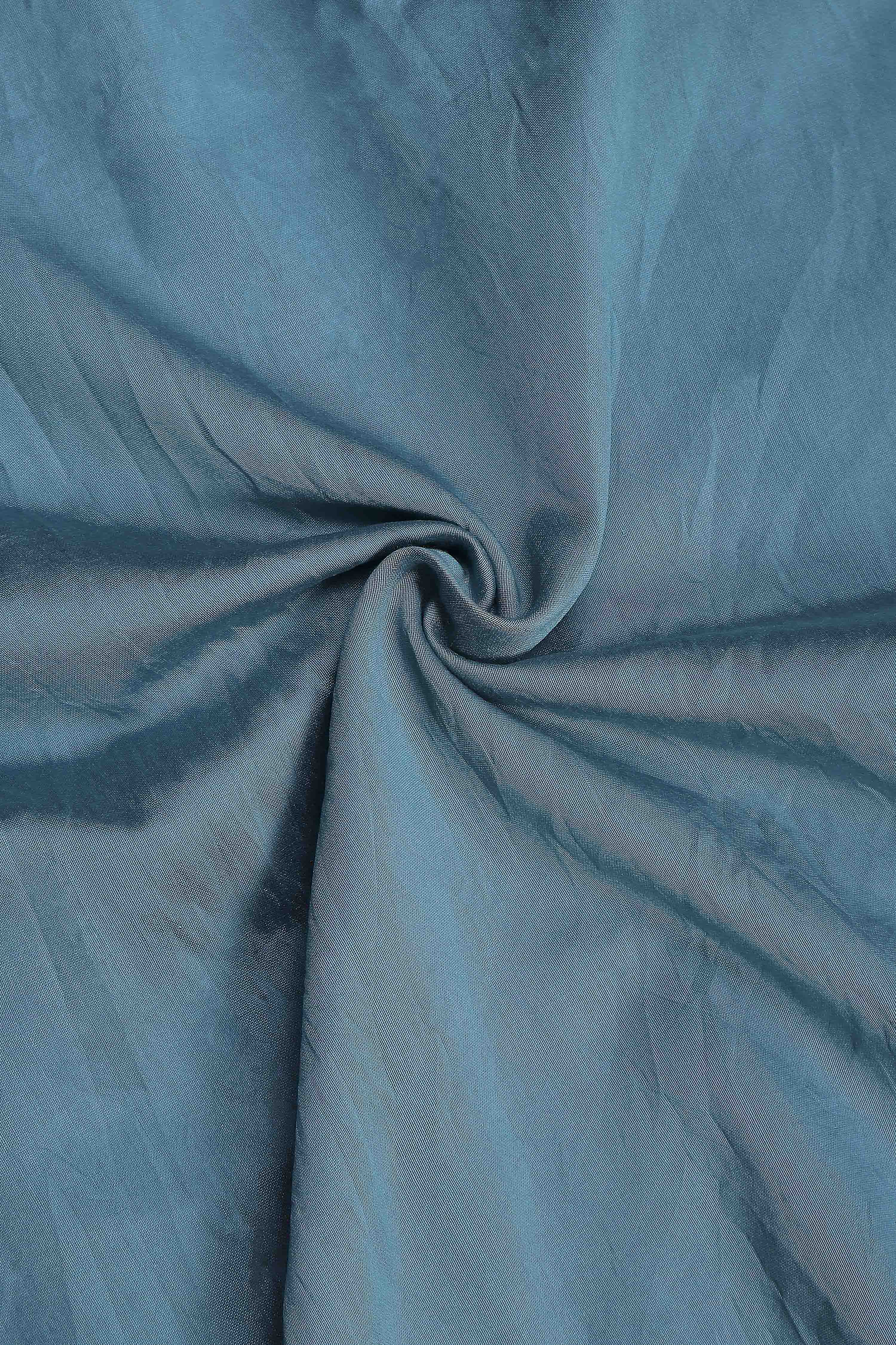 Blue Modal Rajasthani Print Unstitched Suit Set image number 2