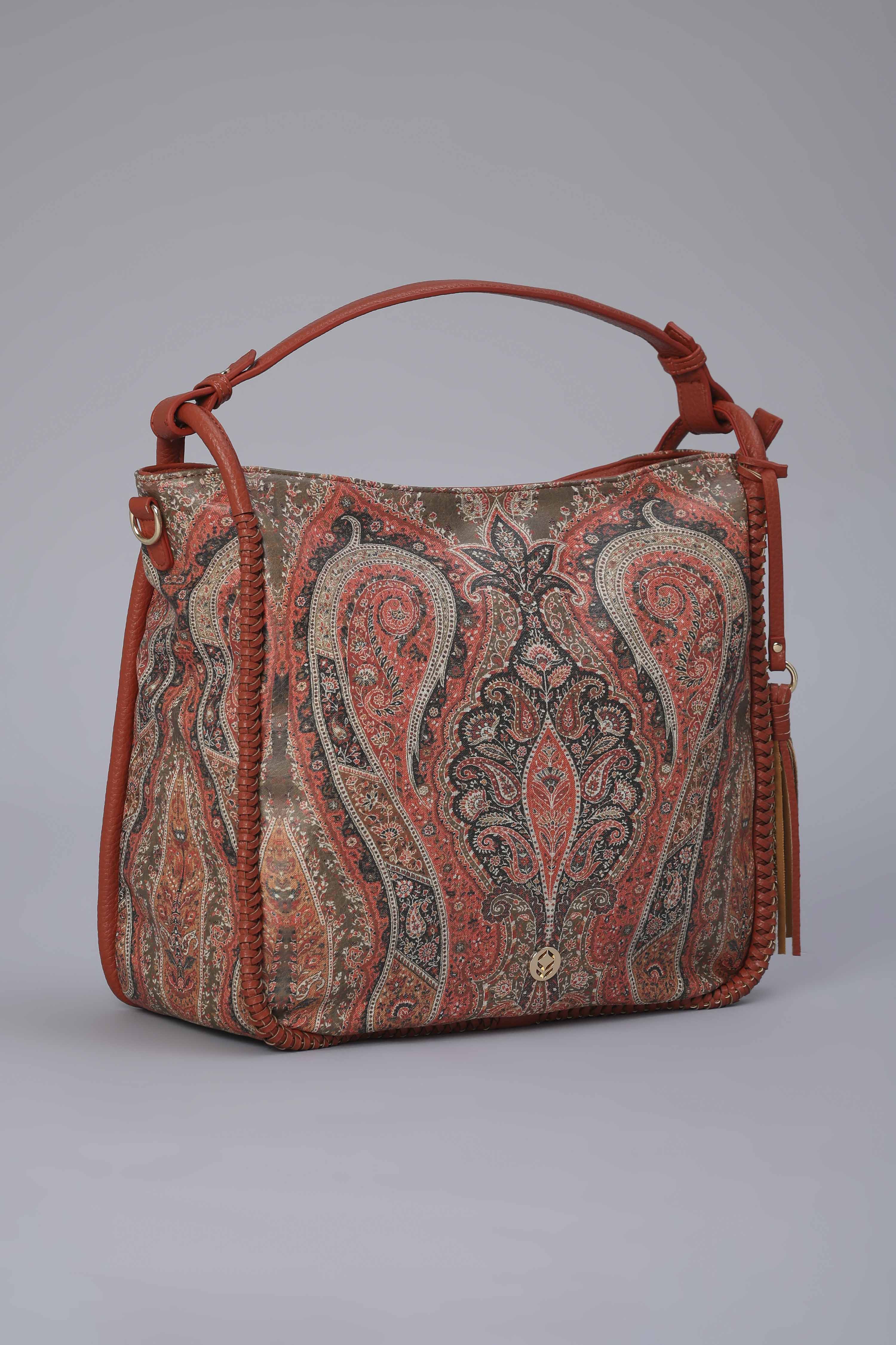 Tan PU Hobo Bag image number 3
