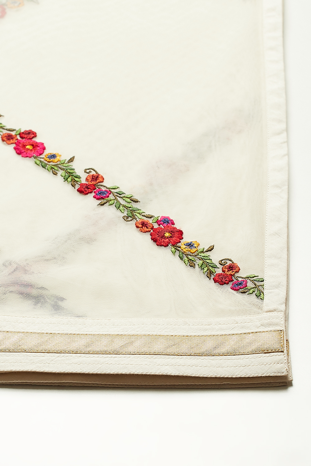 Rohit Bal Black Cotton Silk Anarkali Embroidered Suit image number 2