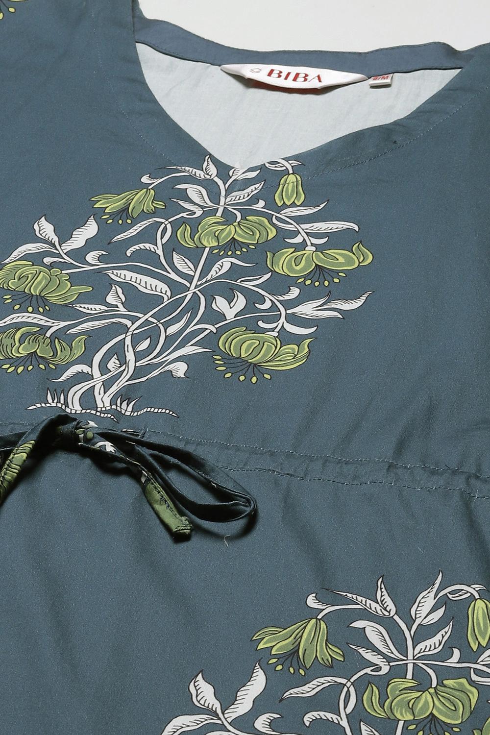 Grey Cotton Printed Nightwear image number 1