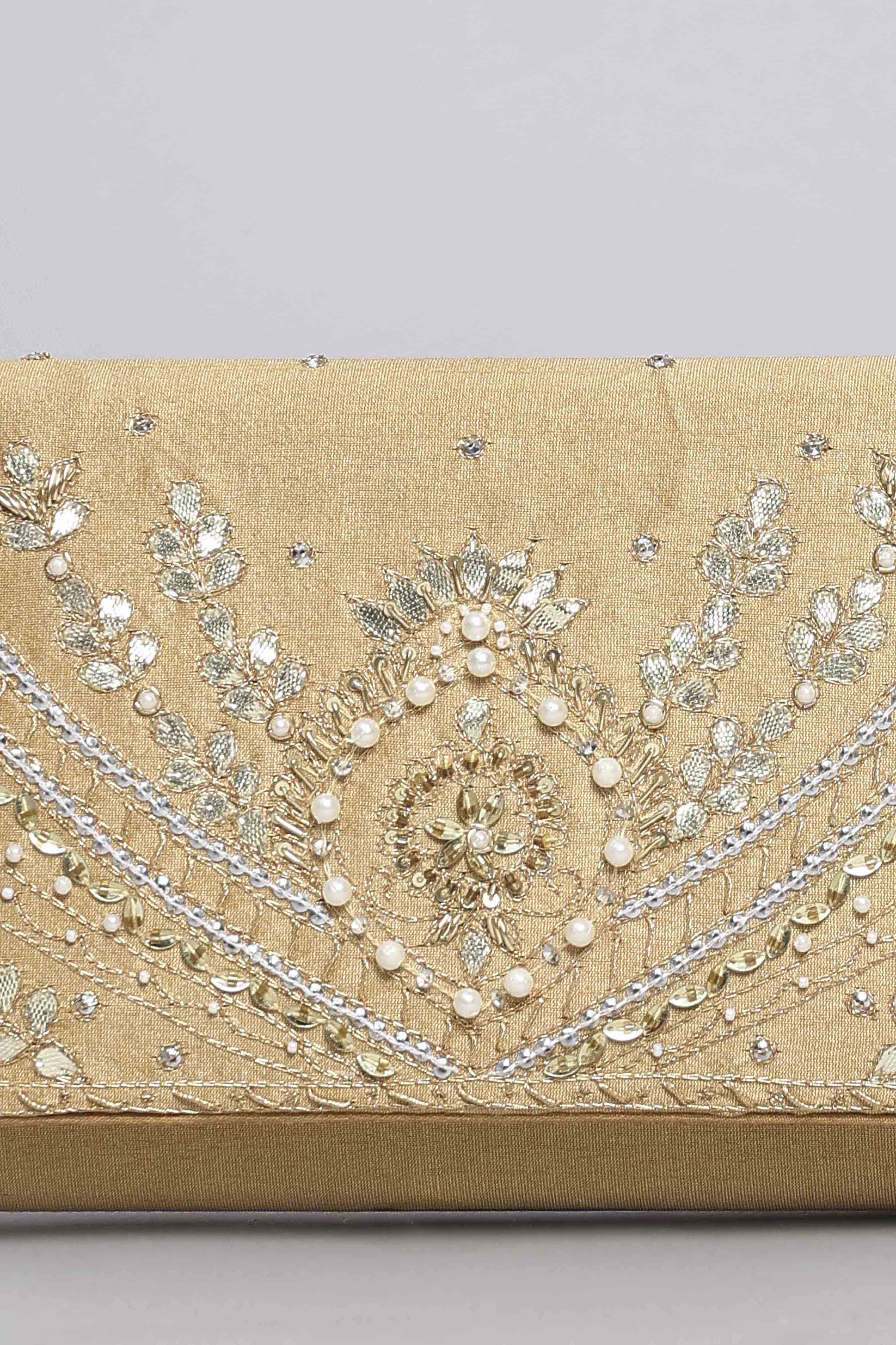Gold Polycotton Clutch image number 1