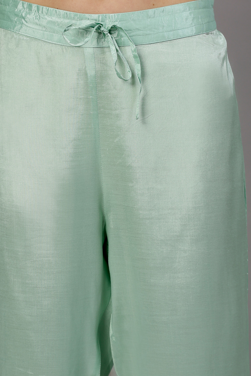 Pink Yard-Dyed Chanderi Kurta & Pants Suit Set image number 2