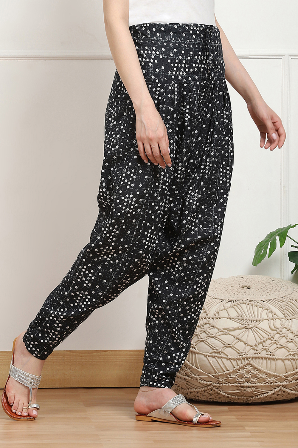 Black Cotton Printed Salwar image number 3