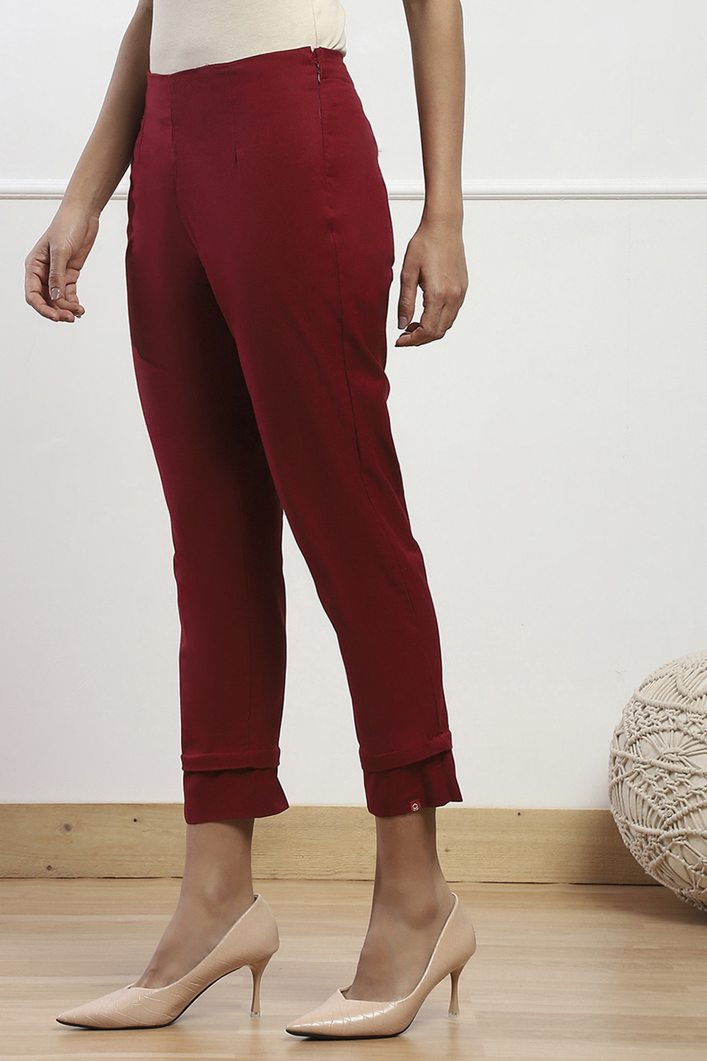 Green Bay Cotton Blend Solid Pant image number 2