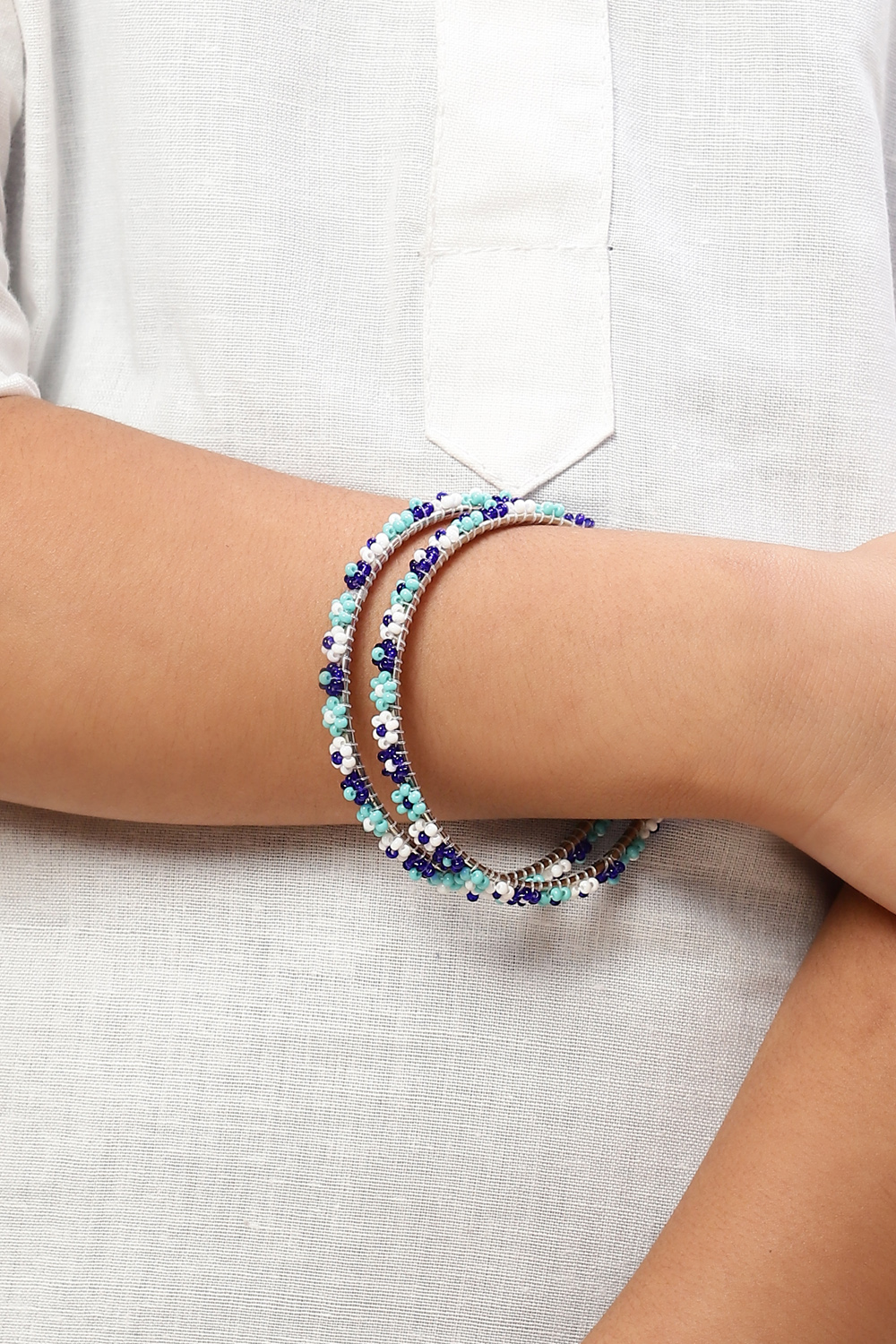 Blue & White Kids  Bangles image number 2