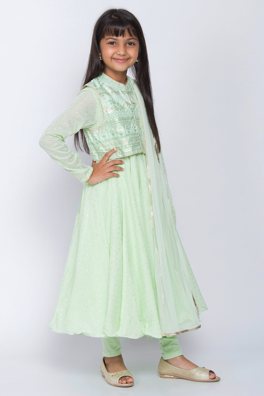 Mint Green Cotton Suit Set image number 2