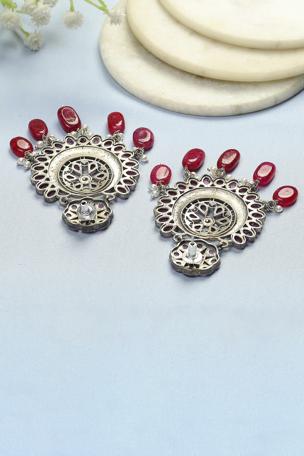 Pink Brass Drop & Danglers image number 2