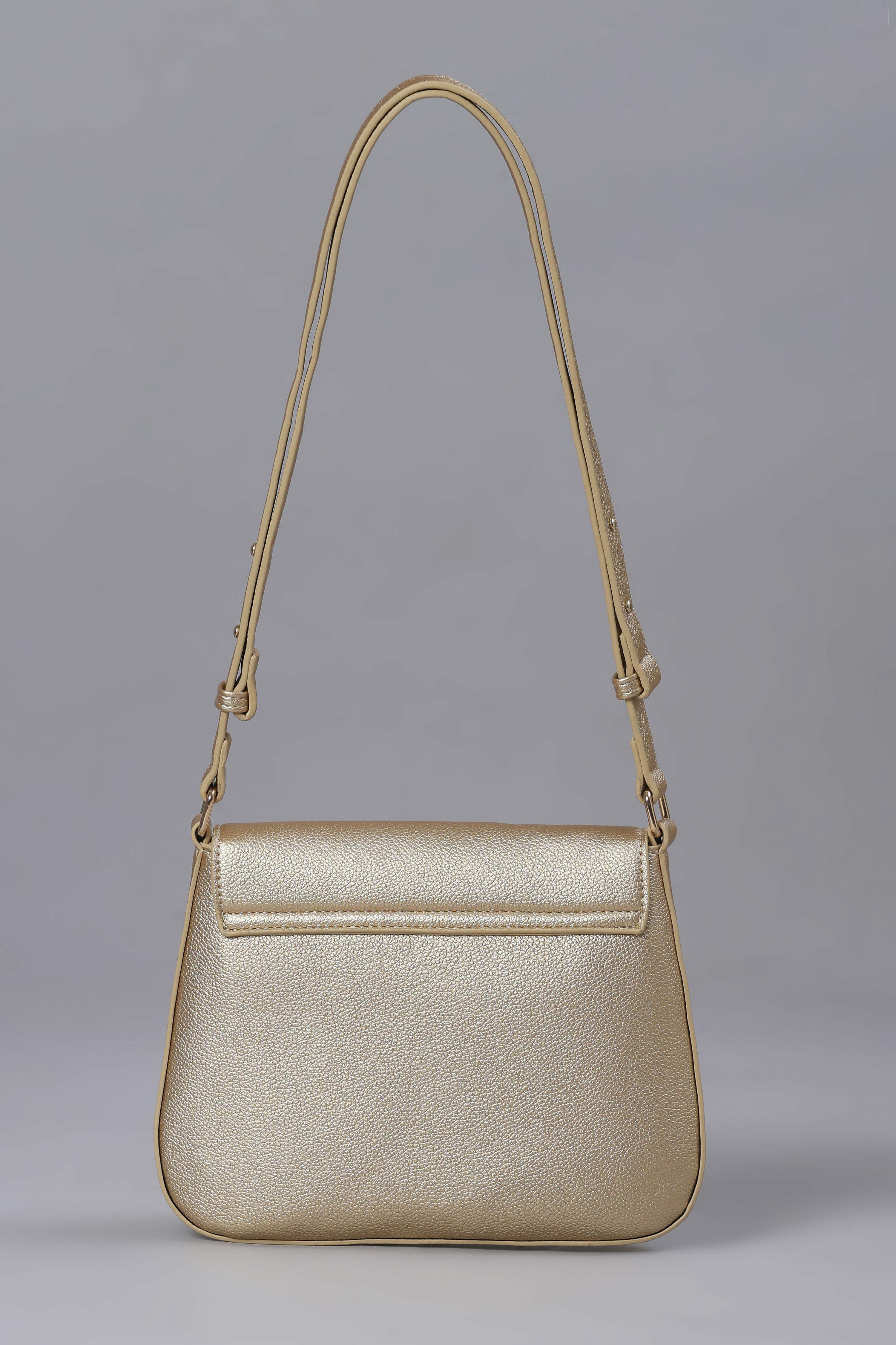 Gold PU Cross Body Bag image number 2