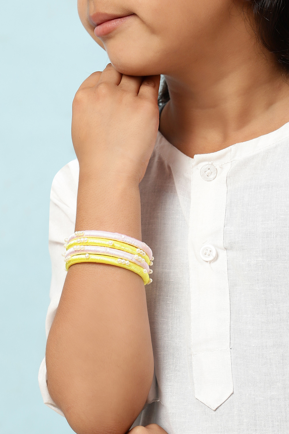 Pink & Yellow Kids Bangles image number 3