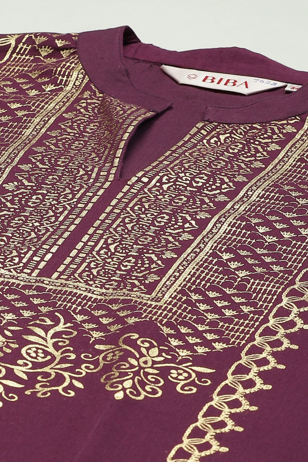 Navy Cotton Straight Kurta Palazzo Suit Set image number 1