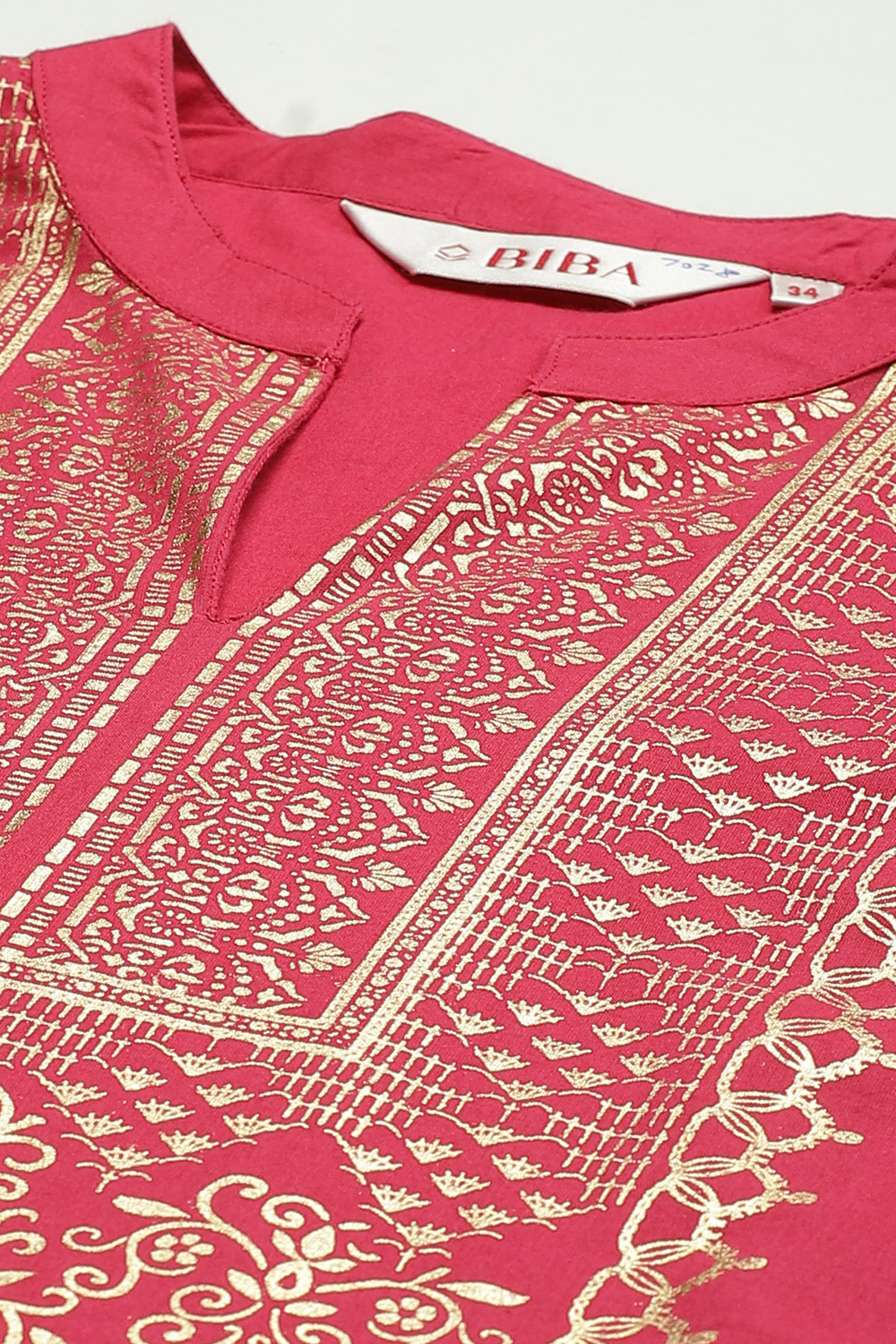 Mustard Printed Cotton Straight Kurta Palazzo Suit Set image number 1