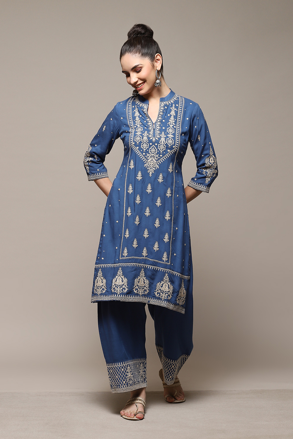 Slate Blue LIVA Straight Solid 2 Piece Set image number 6