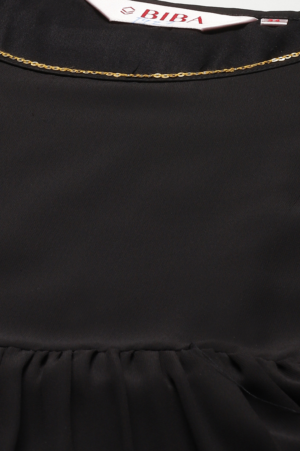 Black Art Silk Fusion Dress image number 1