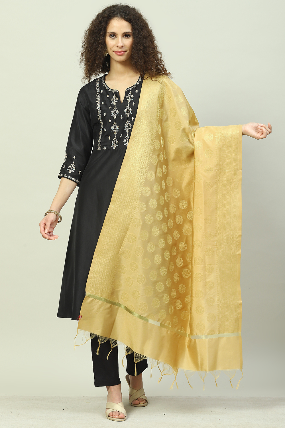 Red Art Silk Yarndyed Dupatta image number 0