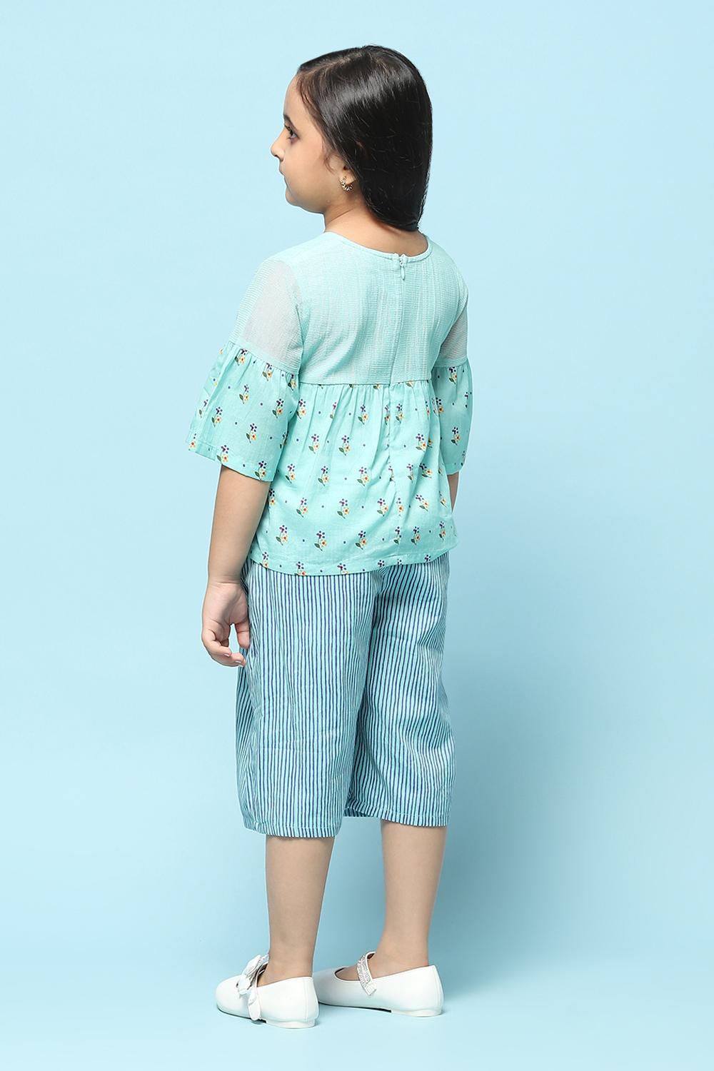 Pink Cotton Straight Printed Kurta Set image number 4