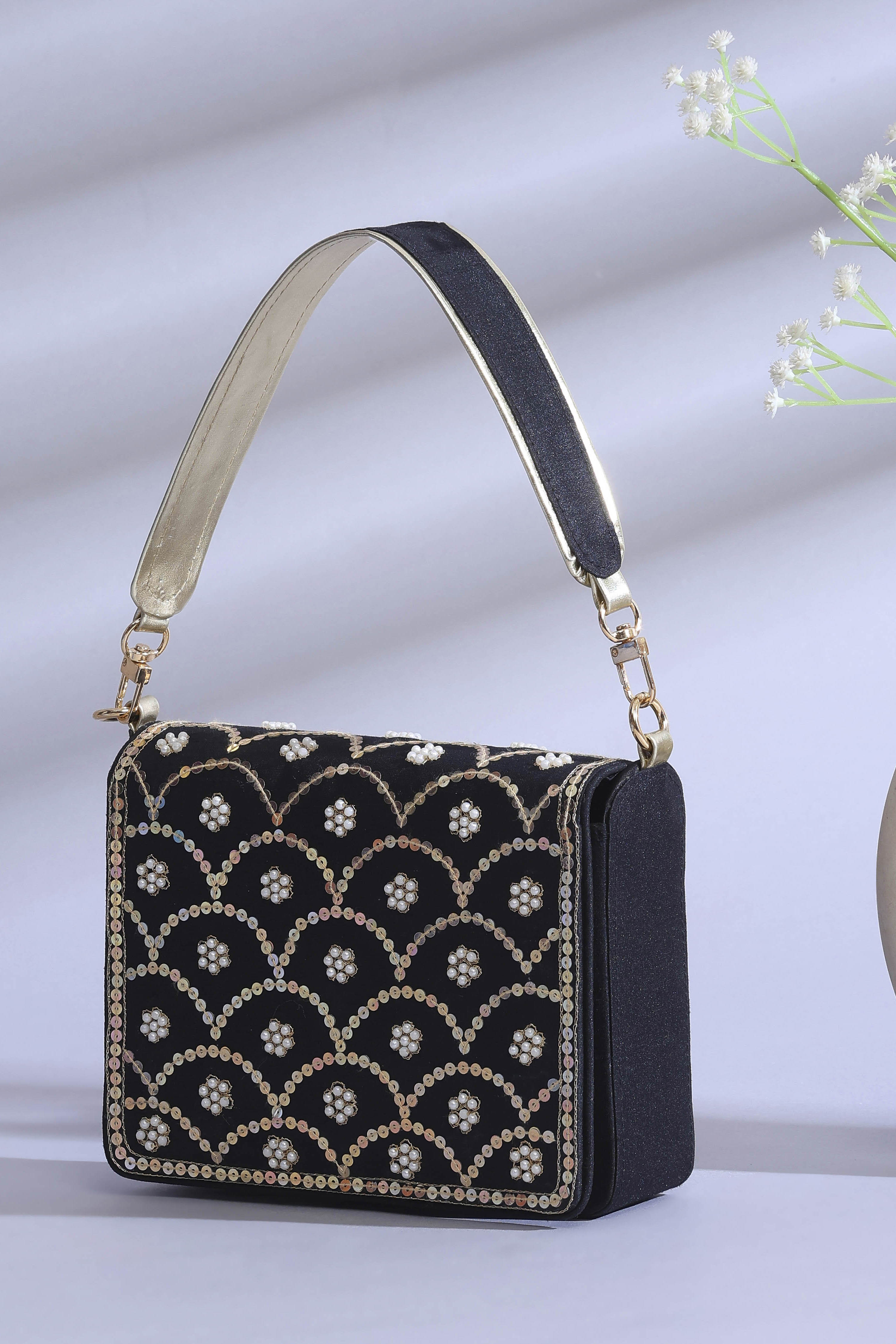 Black Polycotton Clutch image number 0