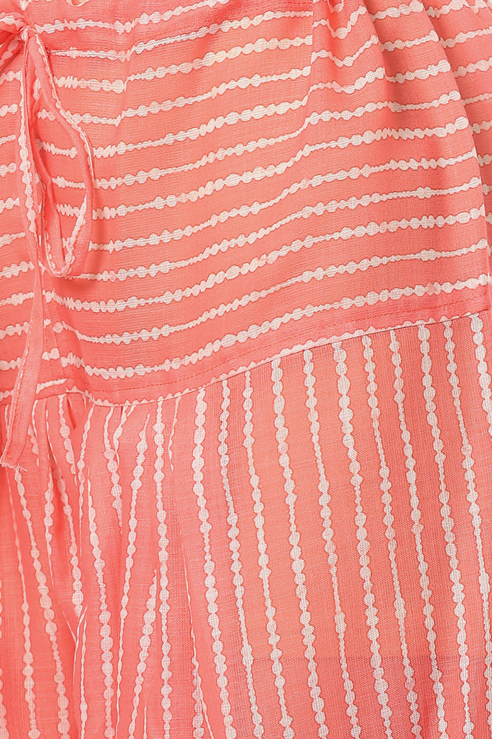 Peach Linen Unstitched Suit Set image number 2
