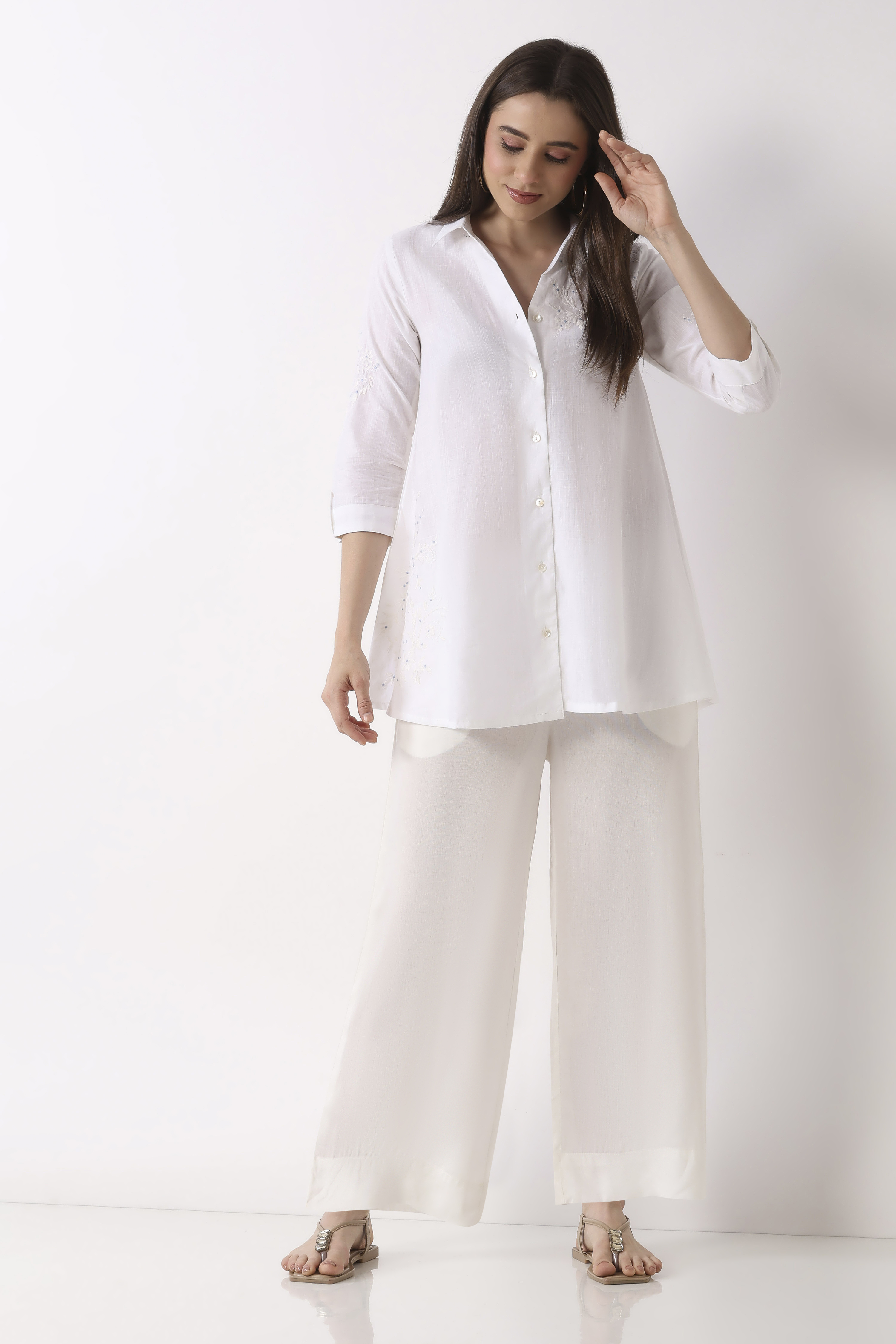 Black Rayon Palazzo image number 0