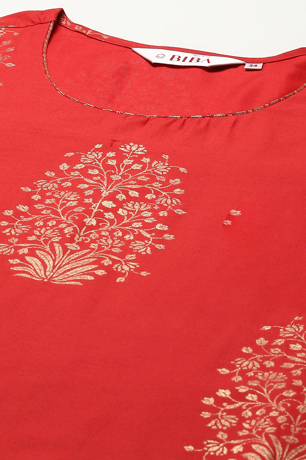 Navy Blue Cotton Straight Printed Kurta Capri Suit Set image number 1