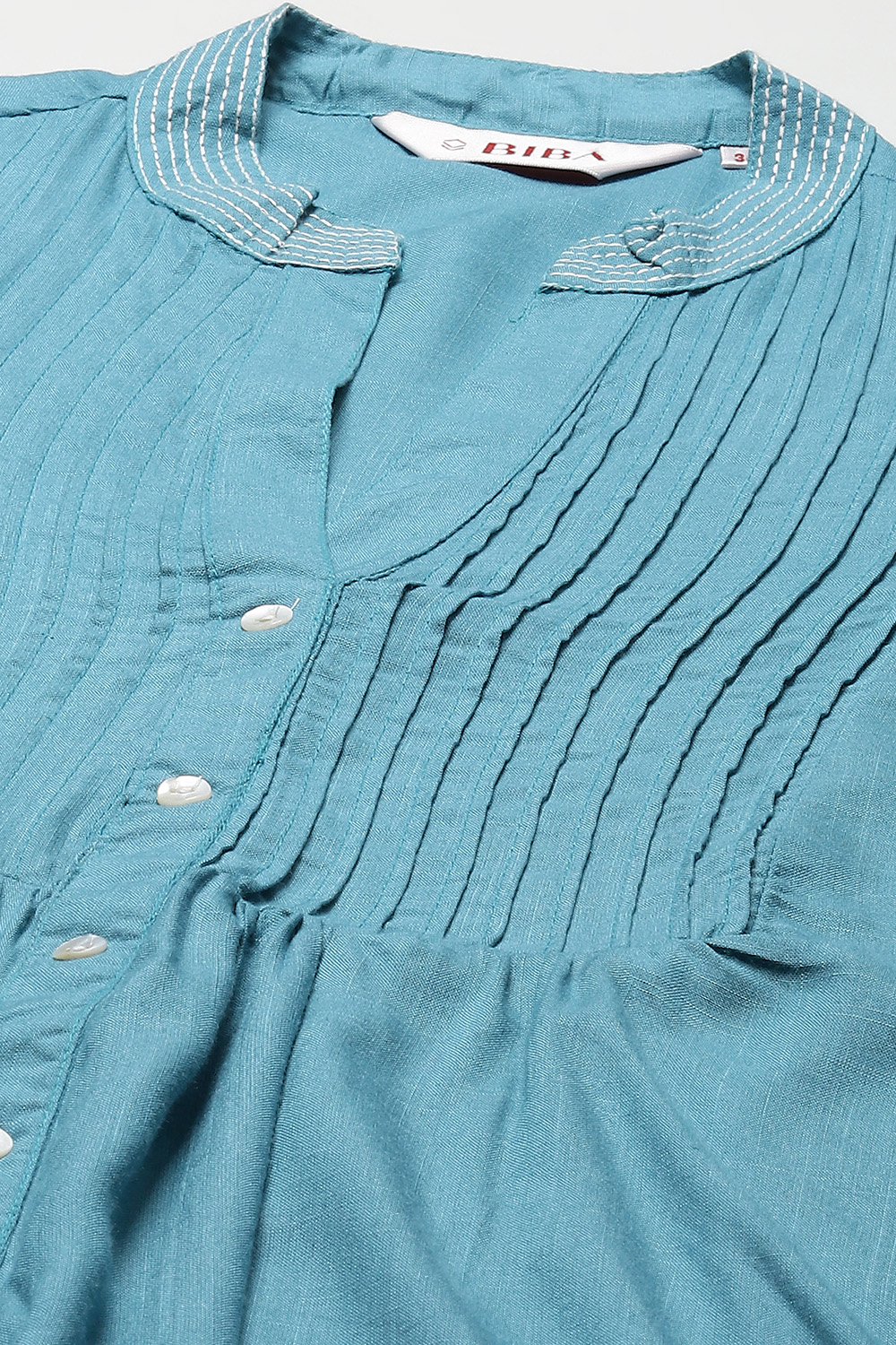 Turquoise Rayon Straight Kurta Salwar Suit Set image number 1