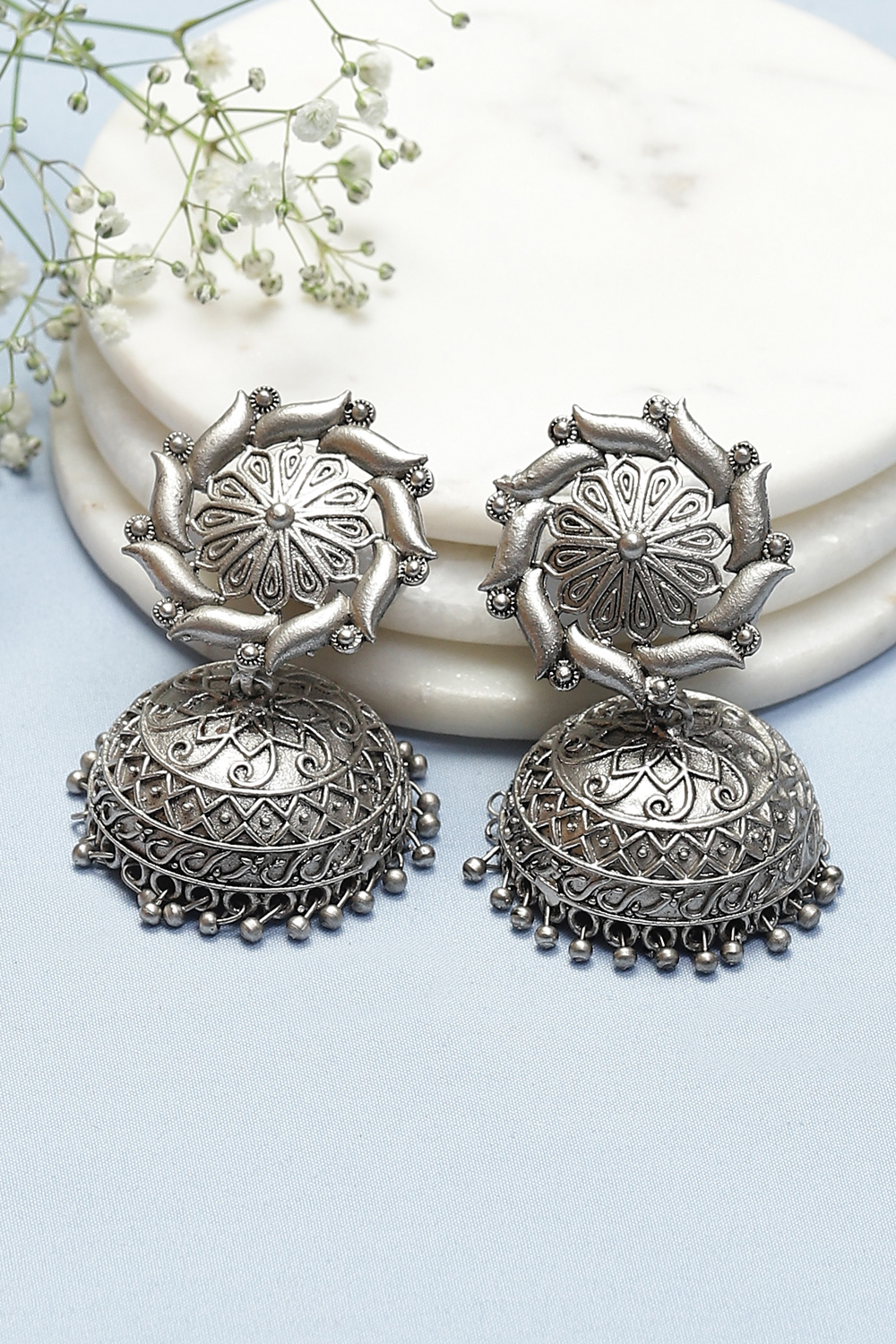 Oxidised Earrings image number 0