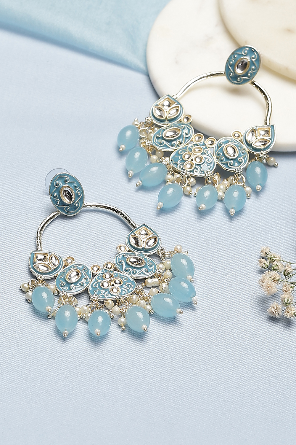 Light Blue Alloy Earrings image number 0