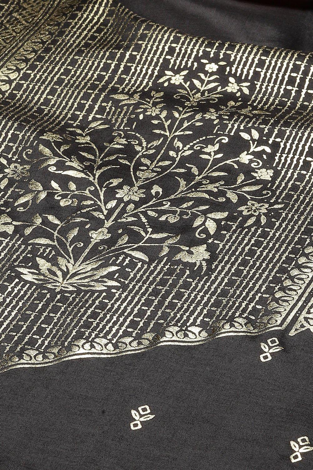 Orange Printed Viscose Straight Kurta Regular Pants Suit Set image number 1