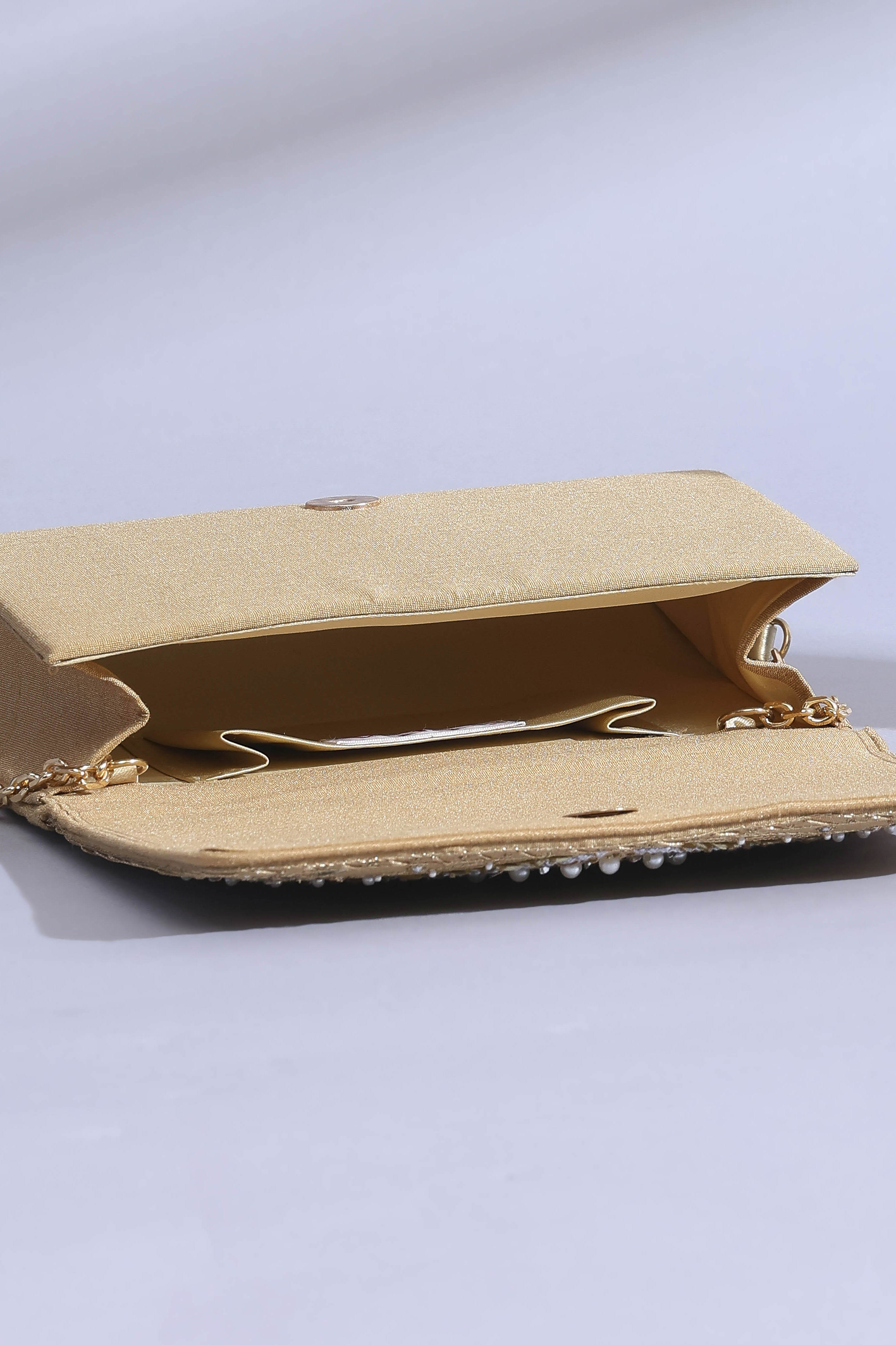 Gold Polycotton Clutch image number 6