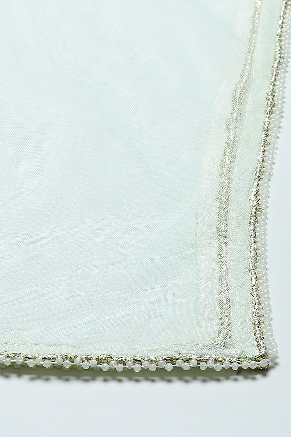 Light Blue Art Silk Flared Kurta Churidar Suit Set image number 3