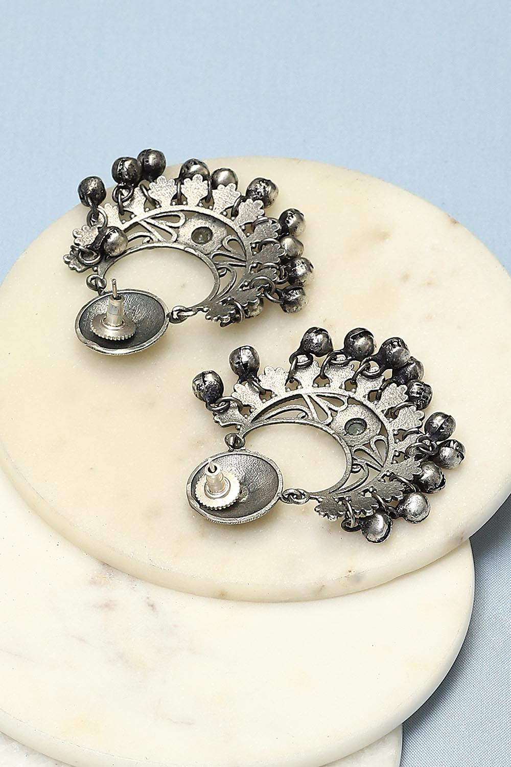 Oxidised Brass Earrings image number 2