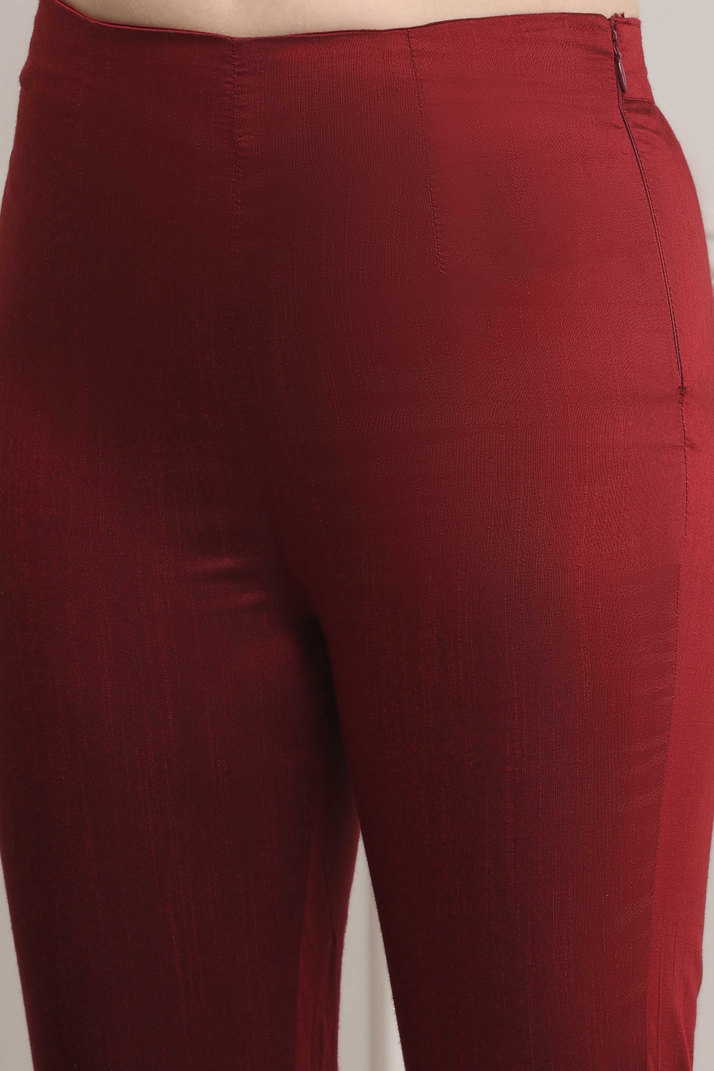 Yellow Polyester Flared Kurta Pants Set image number 2