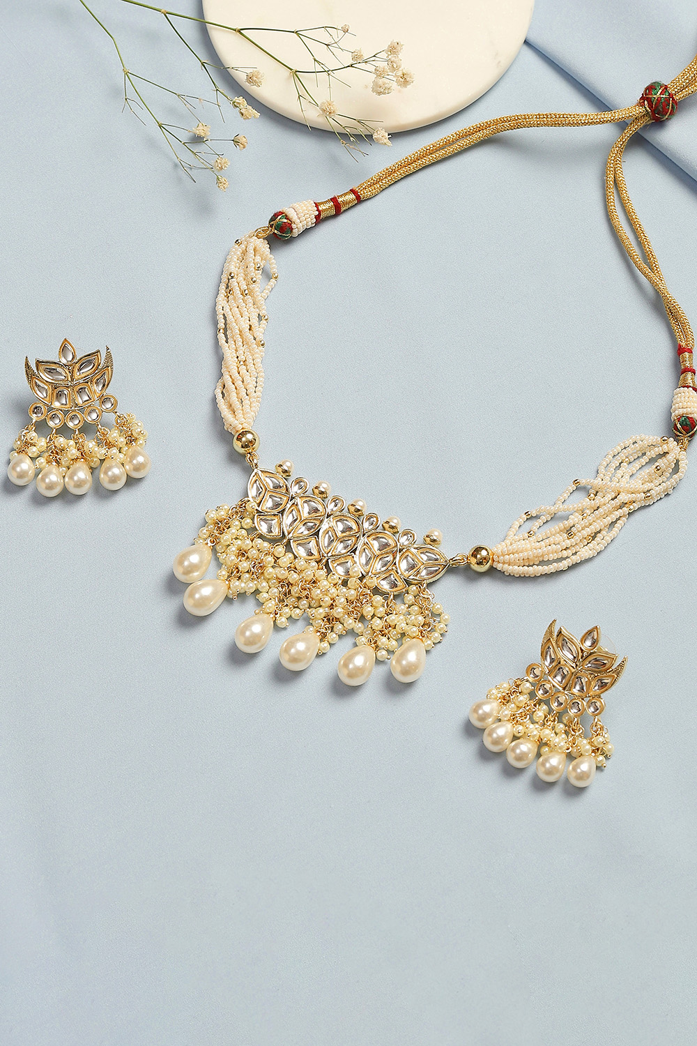 Pearl Alloy Necklace Set image number 0