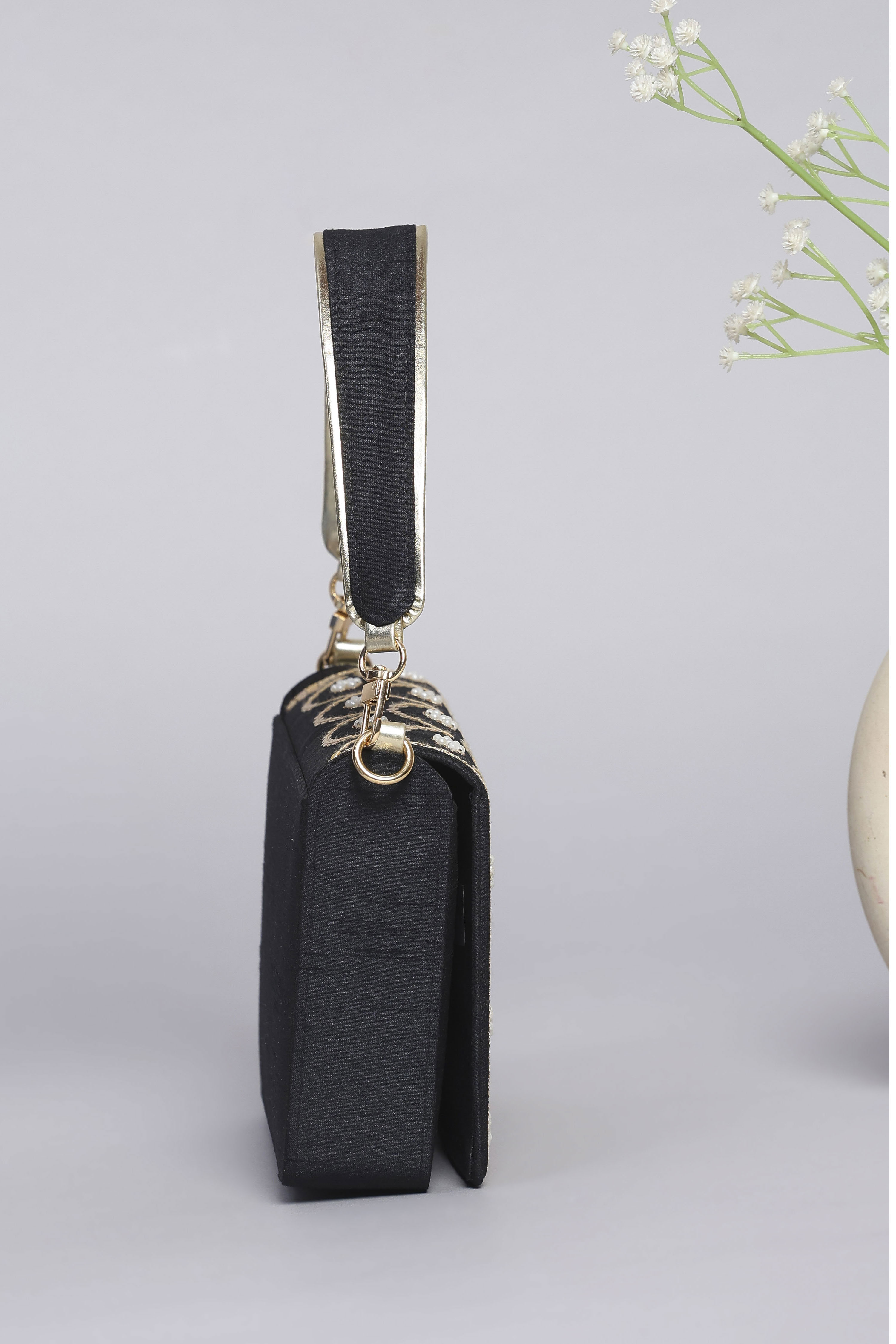 Black Polycotton Clutch image number 3