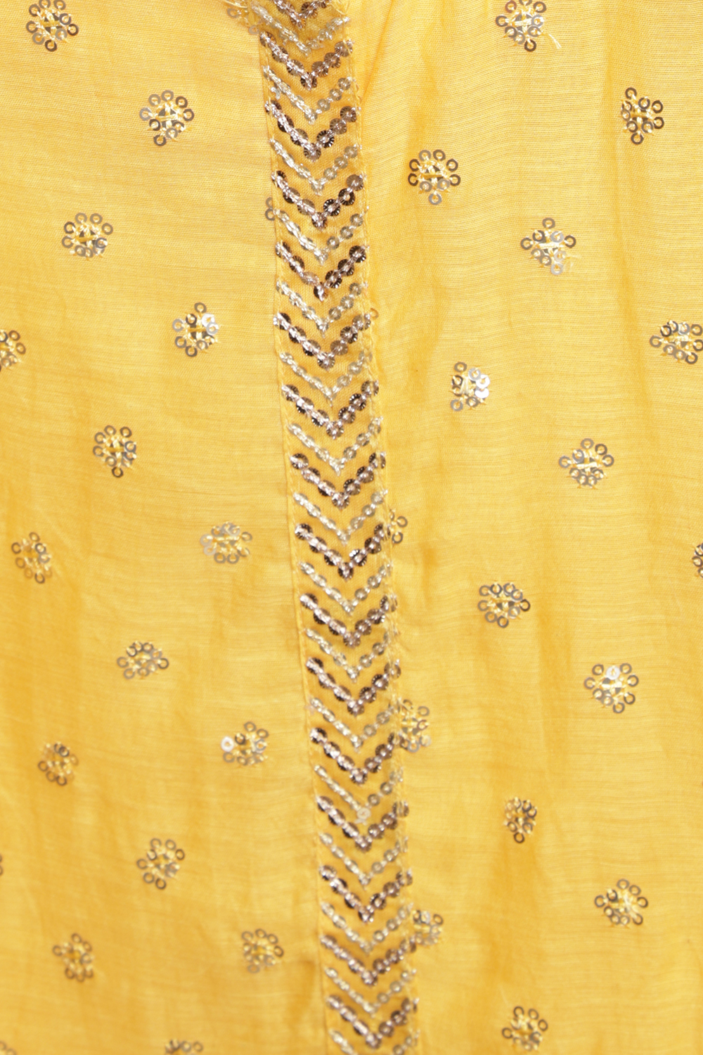 Yellow Cotton Silk Straight Kurta Palazzo Suit Set image number 1