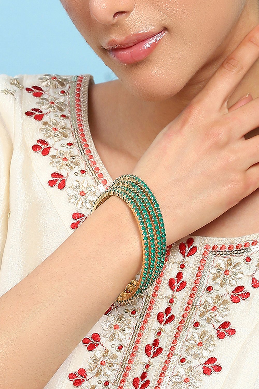 Green Alloy Bangle image number 1