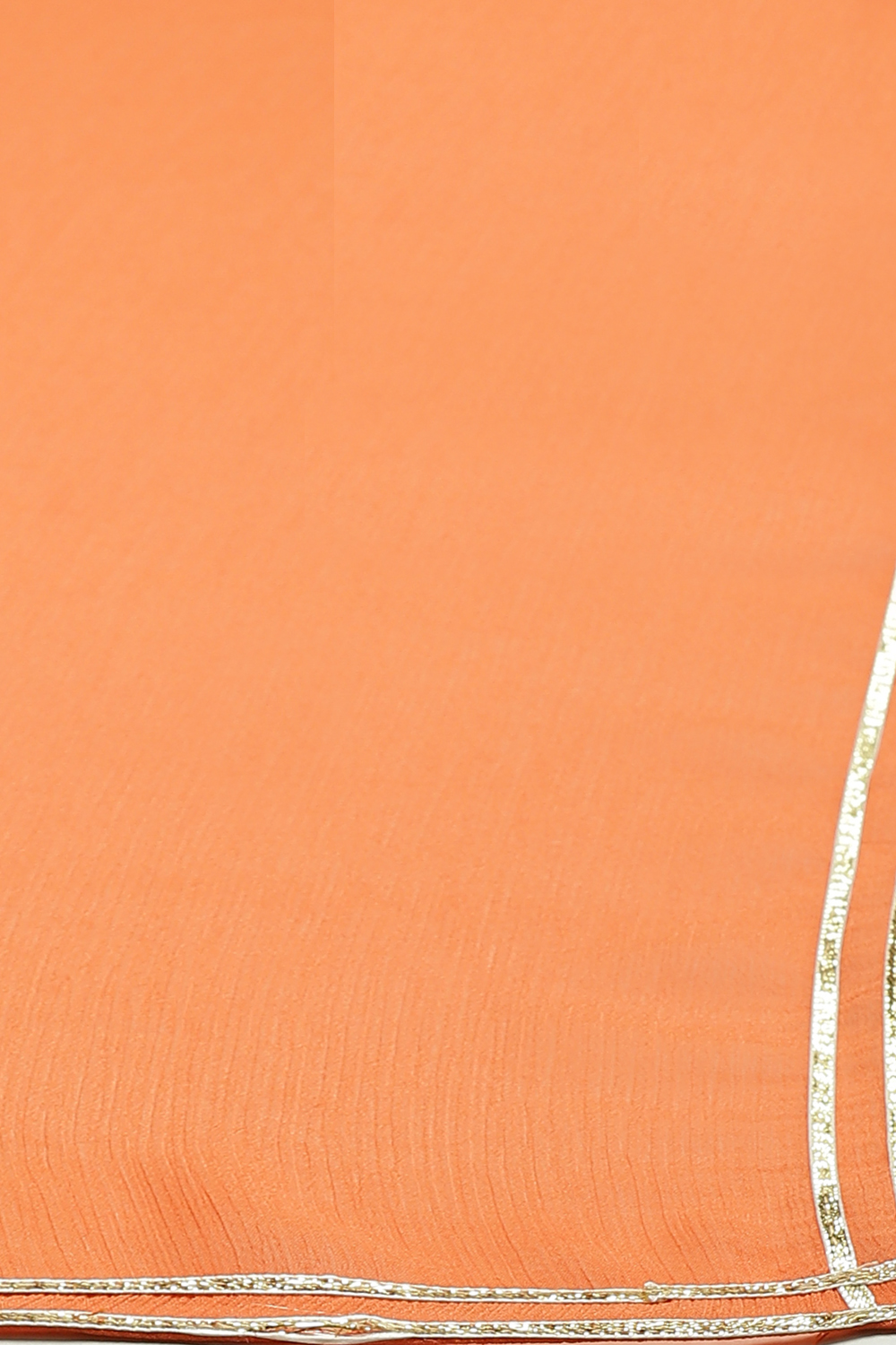 Orange Printed Viscose Straight Kurta Regular Pants Suit Set image number 2